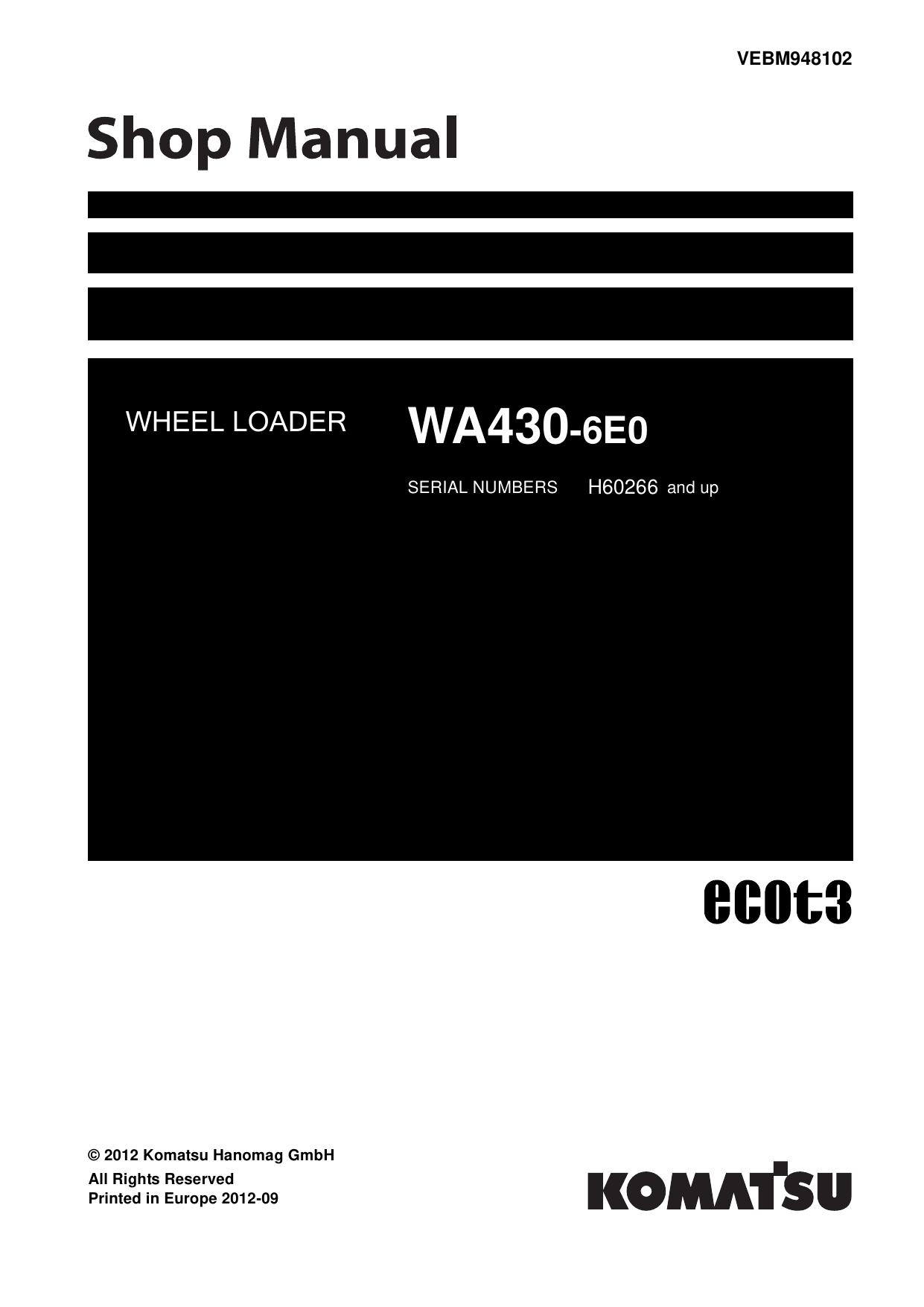 WA430-6E0 Shop Manual